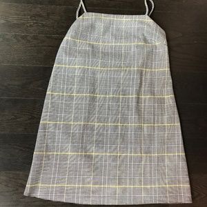 ASOS Mini Dress - Black/White/Yellow Plaid